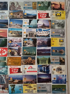 OTE phone cards used, pack of 60, assorted