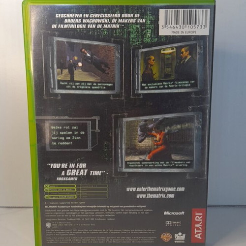 Enter the Matrix Xbox game, complete with manual, Dutch edition