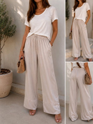 Beige pants like new, size L/40/12, soft fabric