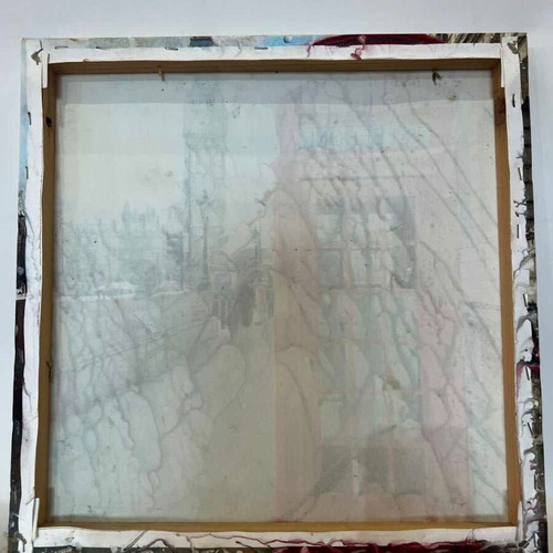 Canvas painting of London 40x39.5 used