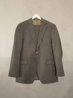 Men's summer wool suit XL Vardas like new, cigar color