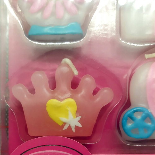 6 3D Cinderella birthday candles from Disney Store