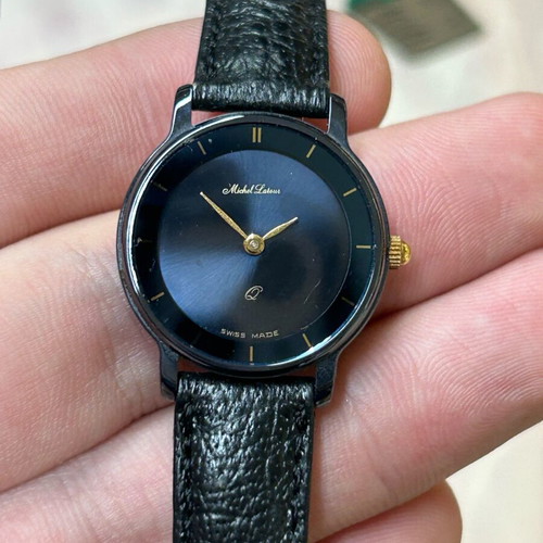 Michel Latour Swiss Swiss watch with leather strap like new