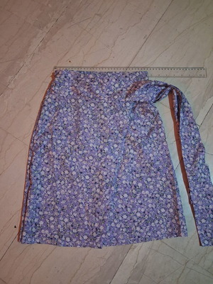 Φούστα εφηβική/γυναικεία XS σαν καινούργιο, ανοιχτό μοβ με άσπρα σχέδια