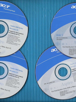Acer Aspire 1800 Series Software CDs used, system and recovery pack