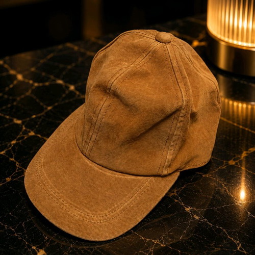 Leather unisex hat XL like new, brown