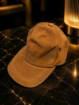 Leather unisex hat XL like new, brown