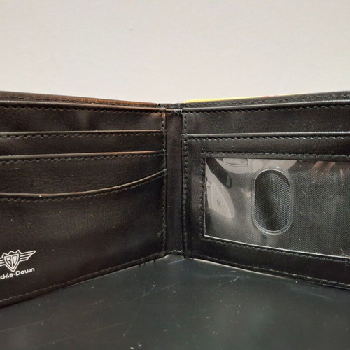 Deadpool wallet used, black multicolor