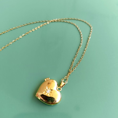 Stainless Steel Heart-Shaped Necklace new