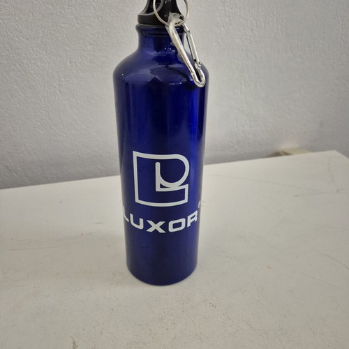 Aluminum Water Bottle Luxor 500ml New, Blue with Carabiner