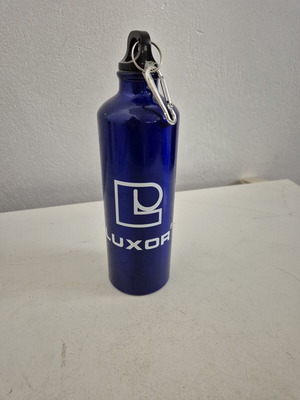 Aluminum Water Bottle Luxor 500ml New, Blue with Carabiner