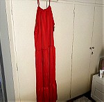  Φόρεμα κόκκινο σατεν αφόρετο