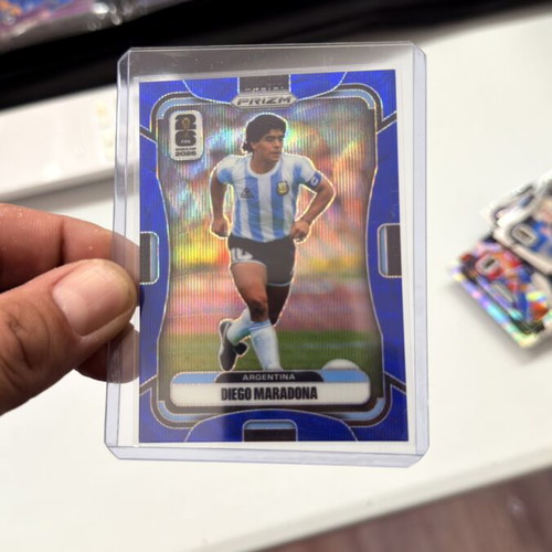 Diego Maradona Blue Prizm Panini Card 37/55 New
