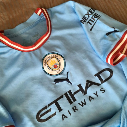 Puma Manchester City De Bruyne #17 Soccer Jersey used, size S/M