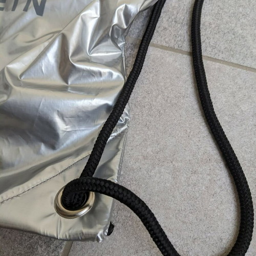 My Protein Metallic bag with drawstring and mesh lining new