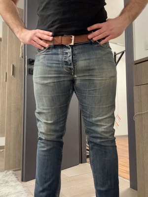 Τζιν Emporio Armani μεταχειρισμένο, vintage, μέγεθος 33 slim fit, μπλε