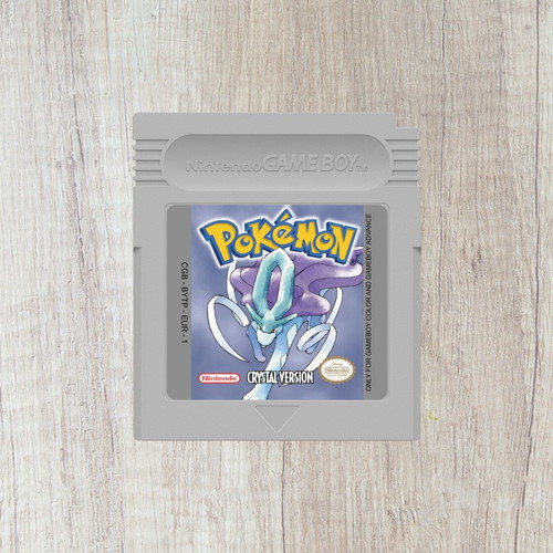 Glossy holographic sticker for European GBC Pokemon Crystal cartridge made to order