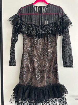 Black dress sequin lace new with tags
