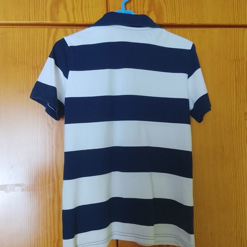 H&M Polo Shirt for Boys 10-12 Years Used, White and Blue
