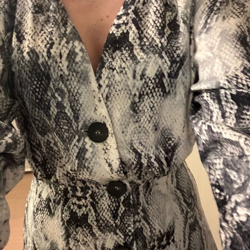 Zara mini dress with snake print like new