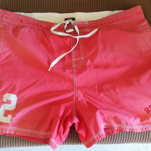 Russell Athletic men's swim shorts XL, red