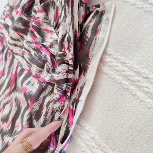 H&M Divided Patterned Halterneck Dress like new, size 34, multicolor pink