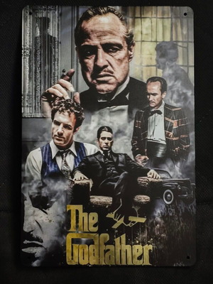 The Godfather metal poster like new, collectible decoration