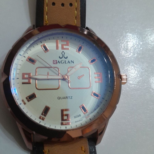 Raglan women's watch new, quartz, brown and black strap