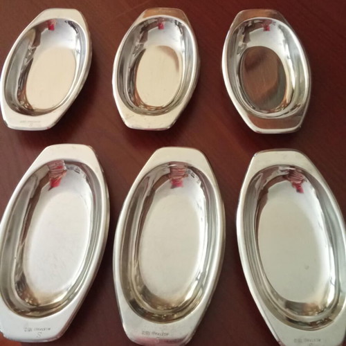 Stainless Steel 18/8 Small Orndevieres, like new, set of 6
