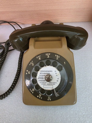 Vintage γαλλικό τηλέφωνο Socotel S63 με έξτρα ακουστικό Mother-in-law μεταχειρισμένο