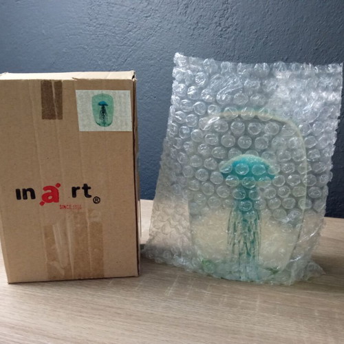 Decorative glass jellyfish paperweight new