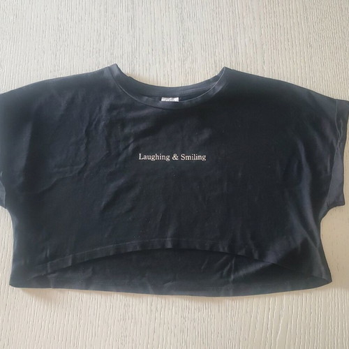 Zara black crop top blouse 13-14 years like new