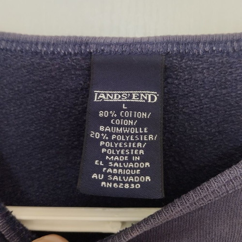 Lands' End shirt used blue purple large