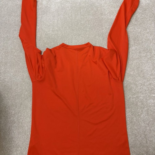 Adidas Own The Run Tee long sleeve men's shirt, size M, orange