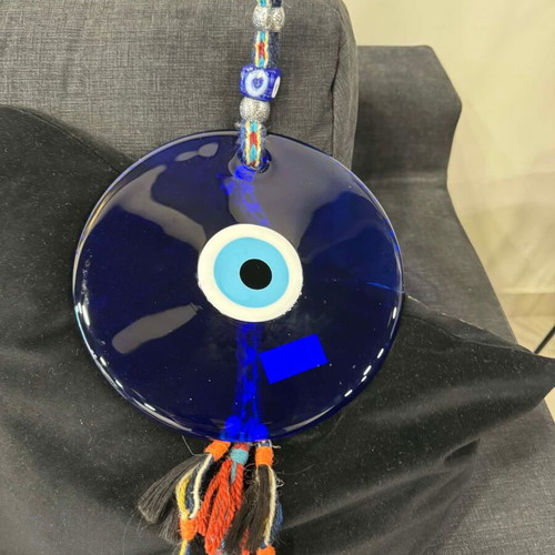 Large glass eye hanging good luck charm new 20 cm