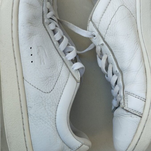 Lacoste leather unisex sneakers used, size 40, white