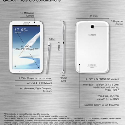 Samsung Galaxy Note 8" tablet like new with stylus and official case