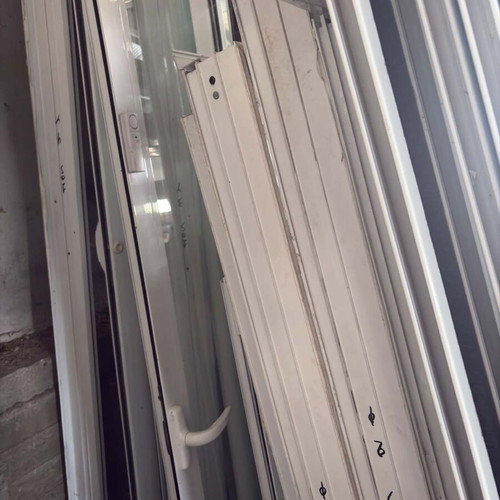 Aluminum window and door set used, complete for renovation