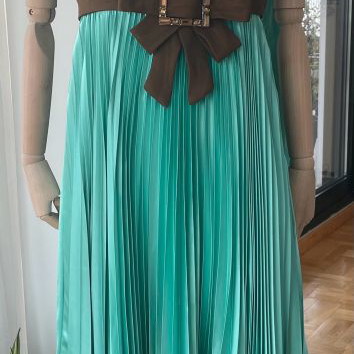 Carlo Pignatelli Haute Couture pleated evening dress new size 44
