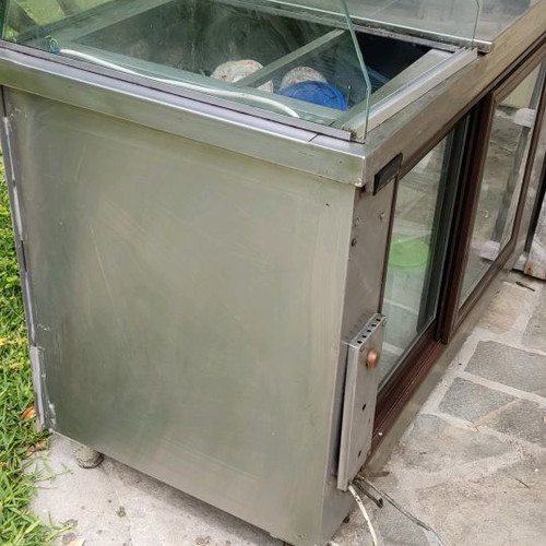 Professional refrigerator used with machine and electronic thermostat