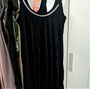 Μαύρο φόρεμα balloon με στρας