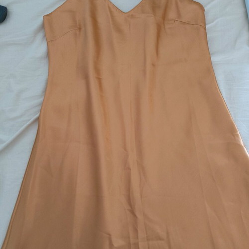 Satin nightgowns like new, size large, set with blue, black, orange and gold