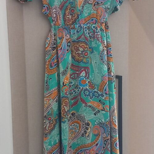 Paranoia colorful dress with back opening, like new, size M