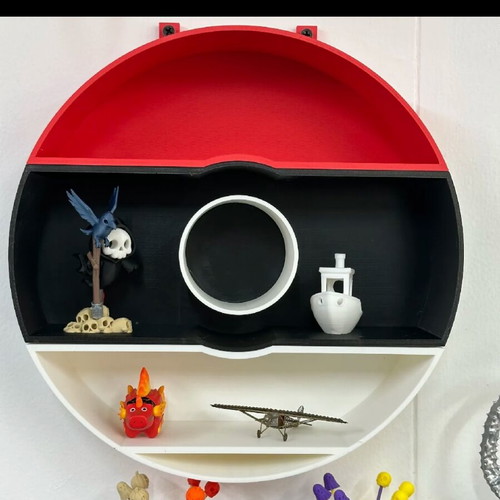 Pokeball Wall Shelf new, 25x25 cm