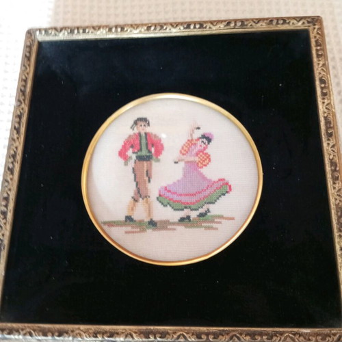 Frames used, set of three embroidered, sizes 0.17x0.15 and 0.20x0.20