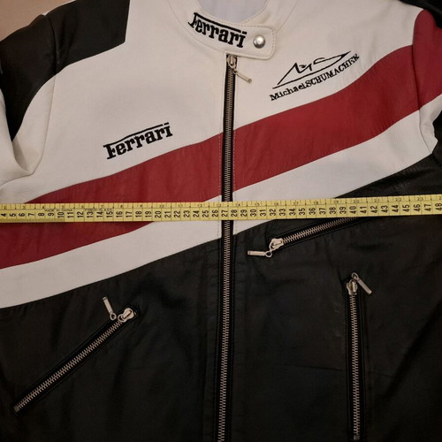Ferrari leather jacket (Michael SCHUMACHER) vintage L like new, black and red