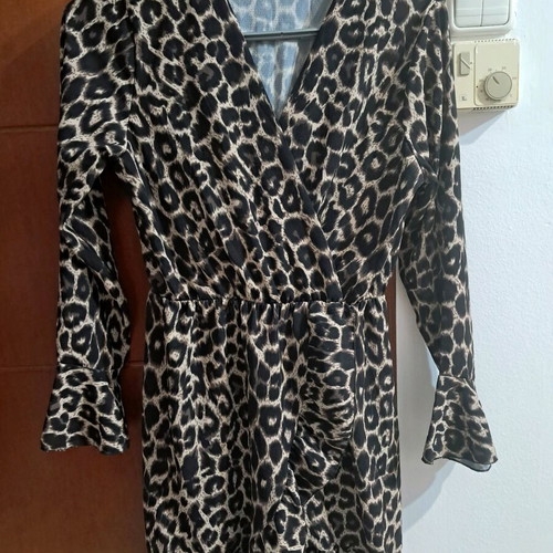 Leopard print mini dress like new, size S/M