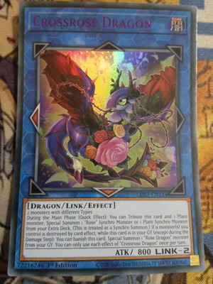 Crossrose Dragon Yugioh κάρτα σαν καινούργιο
