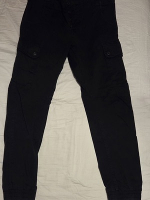 Jack and Jones ανδρικό παντελόνι cargo μεταχειρισμένο, μαύρο, W34 L32