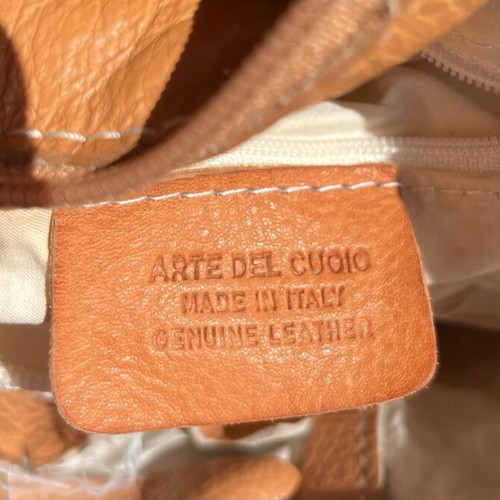 Arte del Cuoio shoulder bag handmade genuine leather beige like new